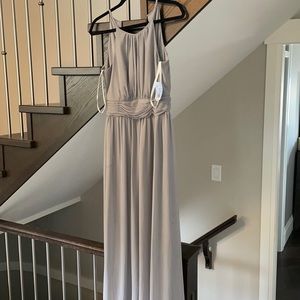 Grey bridesmaids/maxi dress from David’s bridal